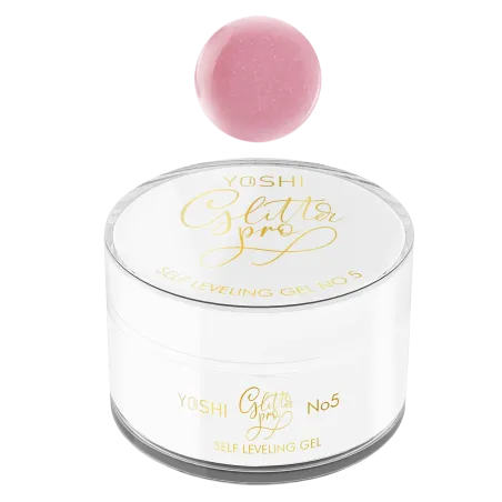 GLITTERPRO 5 Yoshi Nails 50ml – Builder Gel rosa glitter