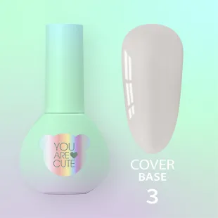 BASE COVER 3 YouAreCute 5ml - Base rinforzo unghie bianco beige