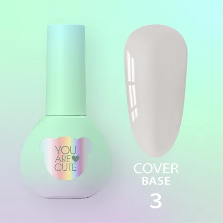 BASE COVER 3 YouAreCute 5ml - Base rinforzo unghie bianco beige