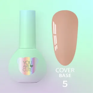 BASE COVER 5 YouAreCute 5ml - Base rinforzo unghie beige scuro