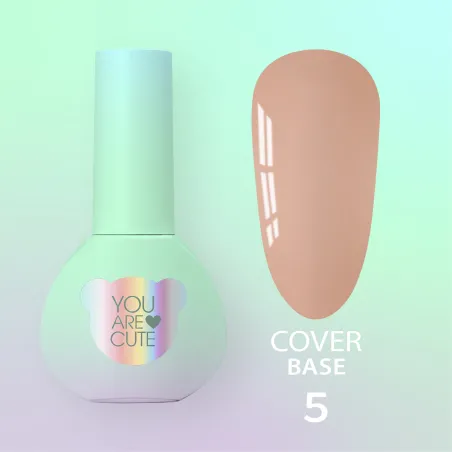 BASE COVER 5 YouAreCute 5ml - Base rinforzo unghie beige scuro