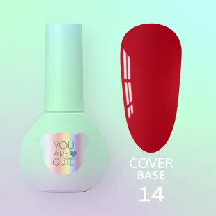 BASE COVER 14 YouAreCute 5ml - Base soak-off colorata rossa