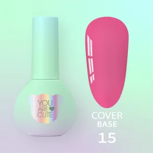 BASE COVER 15 YouAreCute 5ml - Base soak-off colorata rosa scuro