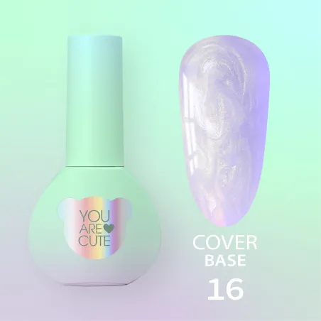 BASE COVER 16 YouAreCute 5ml - Base soak-off blu perla