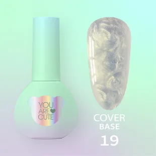 BASE COVER 19 YouAreCute 5ml - Base soak-off oro perla