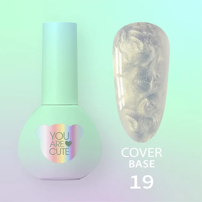BASE COVER 19 YouAreCute 5ml - Base soak-off oro perla