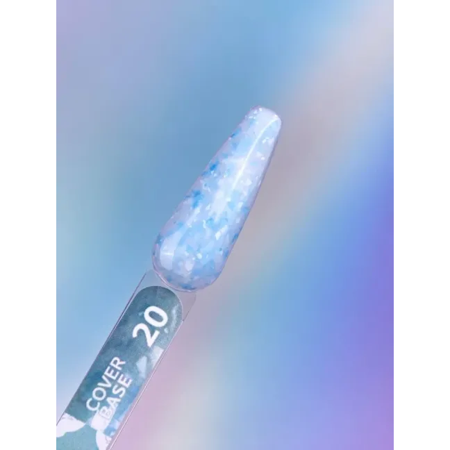 BASE COVER 20 YouAreCute 5ml - Base soak-off flakes azzurri