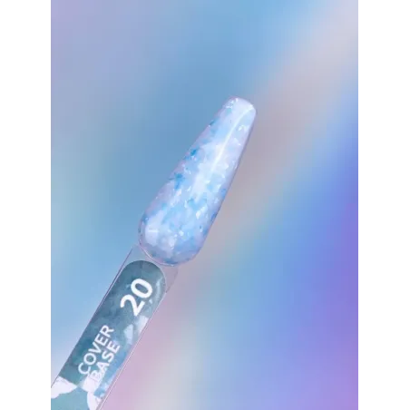 BASE COVER 20 YouAreCute 5ml - Base soak-off flakes azzurri