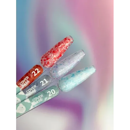 BASE COVER 20 YouAreCute 5ml - Base soak-off flakes azzurri