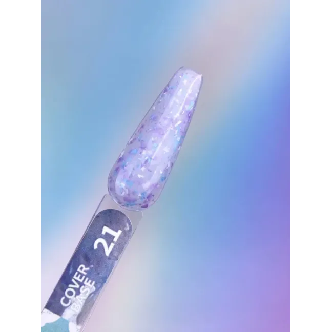 BASE COVER 21 YouAreCute 5ml - Base soak-off flakes viola