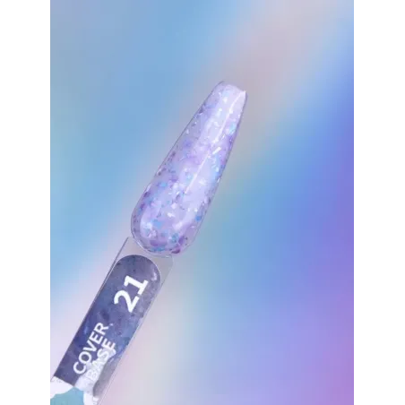BASE COVER 21 YouAreCute 5ml - Base soak-off flakes viola