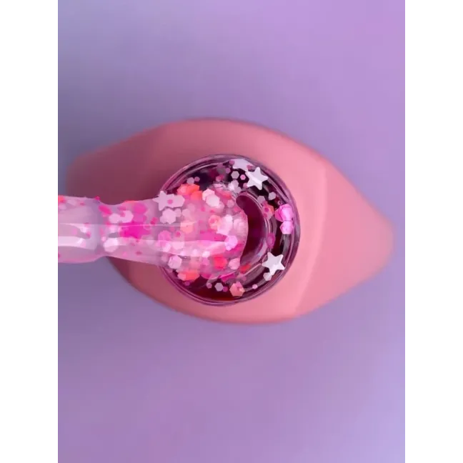 BASE COVER 23 YouAreCute 5ml - Base soak-off paillette stelline rosa