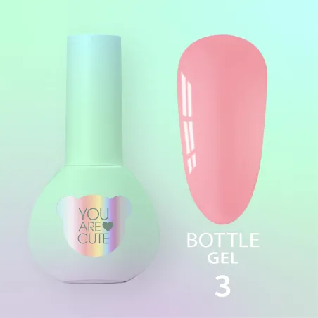 BOTTLE GEL 3 YouAreCute 5ml – Acrygel liquido rosa scuro builder per Rinforzo e allungamento