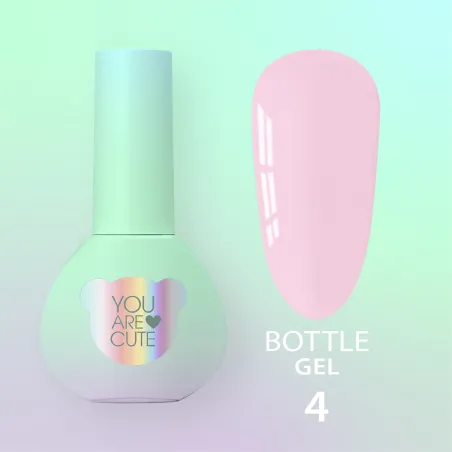 BOTTLE GEL 4 YouAreCute 5ml – Acrygel liquido rosa chiaro builder per Rinforzo e allungamento