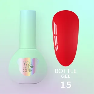 BOTTLE GEL 15 YouAreCute 5ml – Acrygel liquido rosso builder per Rinforzo e allungamento