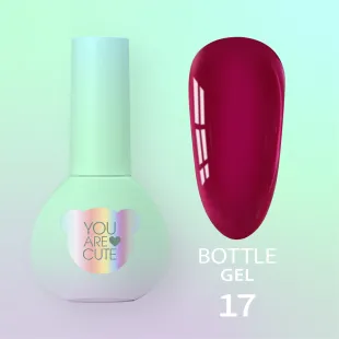 BOTTLE GEL 17 YouAreCute 5ml – Acrygel liquido bordeaux builder per Rinforzo e allungamento