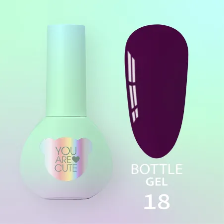 BOTTLE GEL 18 YouAreCute 5ml – Acrygel liquido rougenoir builder per Rinforzo e allungamento