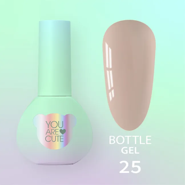 BOTTLE GEL 25 YouAreCute 5ml – Acrygel liquido nude builder per Rinforzo e allungamento