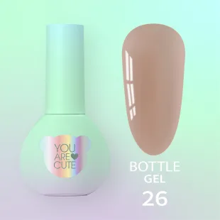 BOTTLE GEL 26 YouAreCute 5ml – Acrygel liquido nude builder per Rinforzo e allungamento