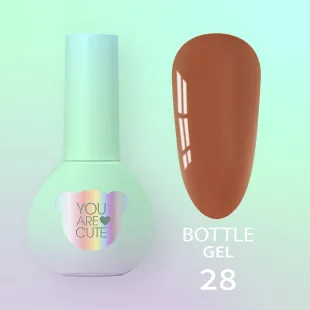BOTTLE GEL 28 YouAreCute 5ml – Acrygel liquido marrone builder per Rinforzo e allungamento