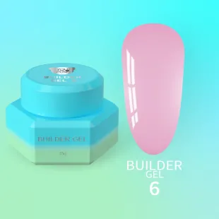 BUILDER Gel 6 YouAreCute 15ml – Gel Costruttore self leveling rosa scuro per ricostruzione unghie