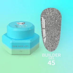 BUILDER Gel 45 YouAreCute 15ml – Gel Costruttore self leveling argento flashunghie