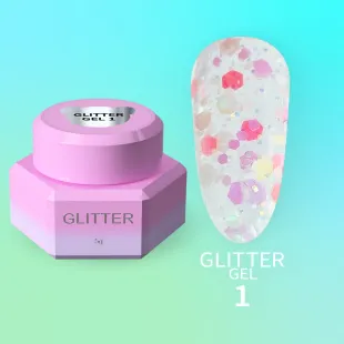 GLITTER GEL 1 YouAreCute 5ml – Gel decorativo argento glitter per nailart
