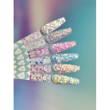 GLITTER GEL 2 YouAreCute 5ml – Gel decorativo argento glitter per nailart