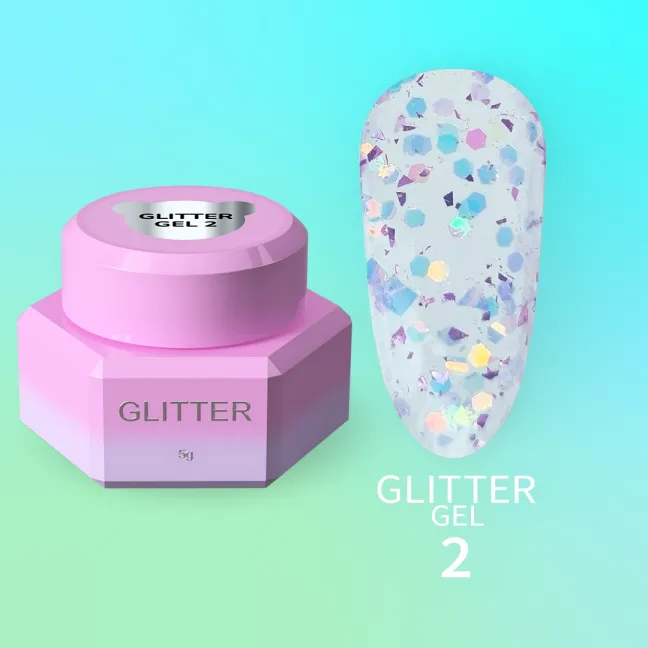 GLITTER GEL 2 YouAreCute 5ml – Gel decorativo argento glitter per nailart