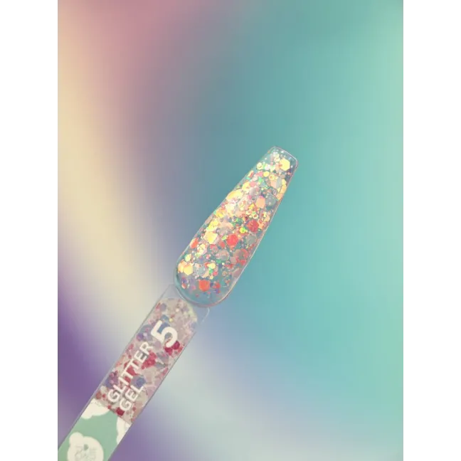 GLITTER GEL 5 YouAreCute 5ml – Gel decorativo arancio glitter per nailart