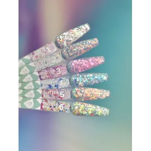 GLITTER GEL 6 YouAreCute 5ml – Gel decorativo mix glitter per nailart 2
