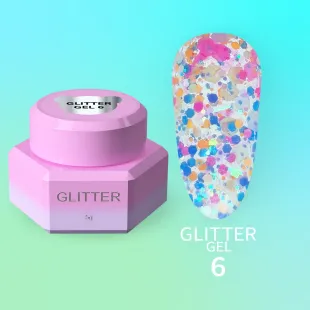 GLITTER GEL 6 YouAreCute 5ml – Gel decorativo mix glitter per nailart