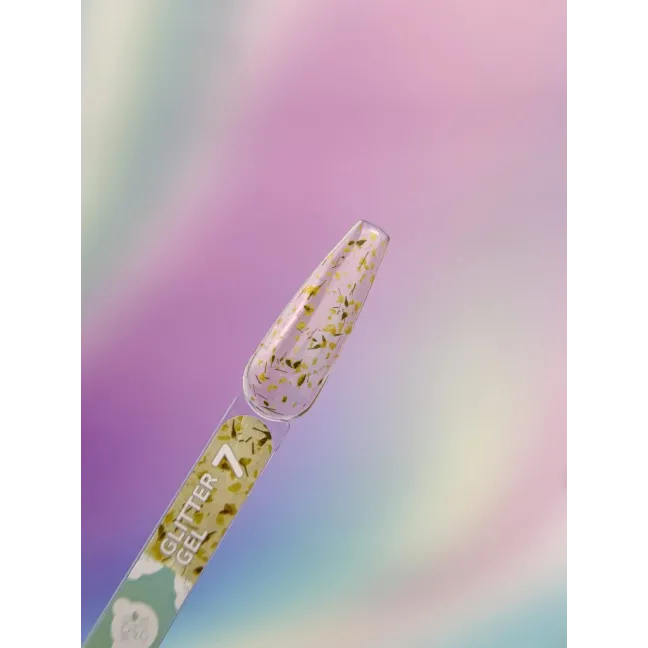 GLITTER GEL 7 YouAreCute 5ml – Gel decorativo fiori gialli per nailart