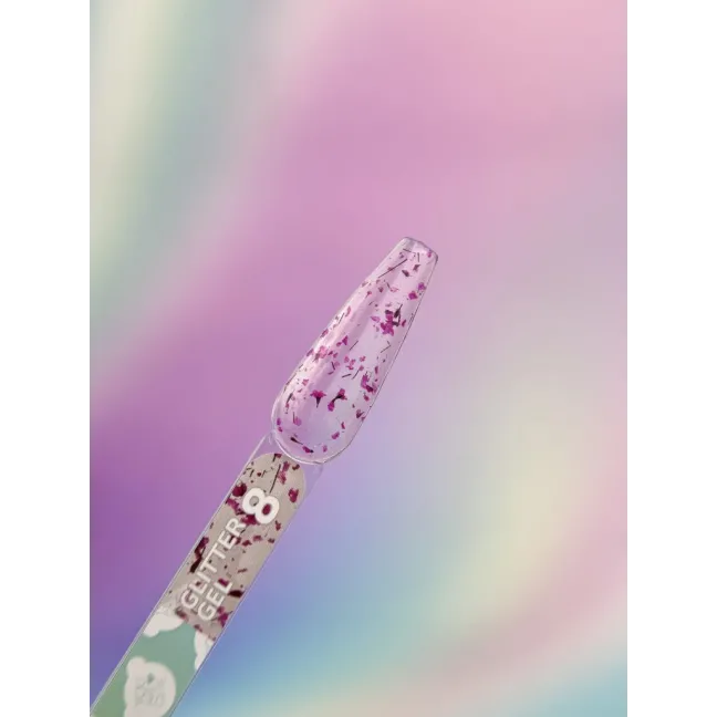 GLITTER GEL 8 YouAreCute 5ml – Gel decorativo fiori rosa per nailart