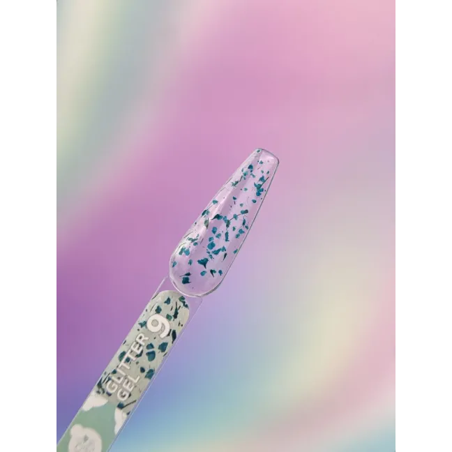 GLITTER GEL 9 YouAreCute 5ml – Gel decorativo fiori blu per nailart