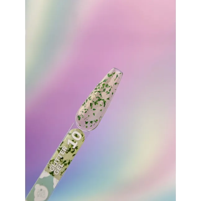 GLITTER GEL 10 YouAreCute 5ml – Gel decorativo fiori verdi per nailart