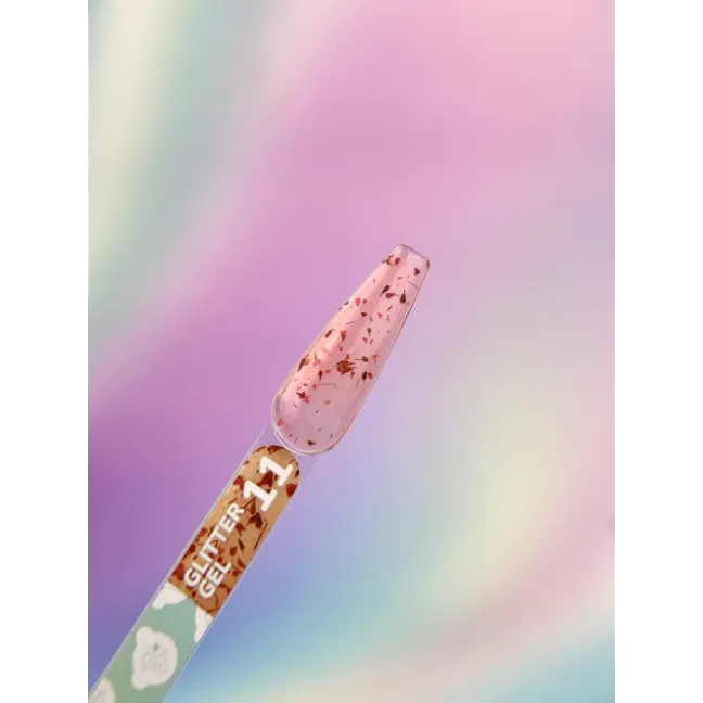 GLITTER GEL 11 YouAreCute 5ml – Gel decorativo fiori rossi per nailart