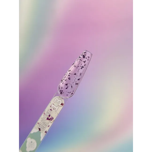 GLITTER GEL 13 YouAreCute 5ml – Gel decorativo fiori viola per nailart