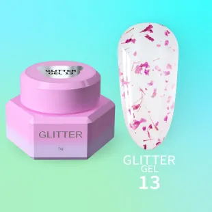 GLITTER GEL 13 YouAreCute 5ml – Gel decorativo fiori viola per nailart