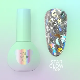 TOP STAR GLOW Youarecute 5ml– Finish sigillante con stelle argento senza dispersione