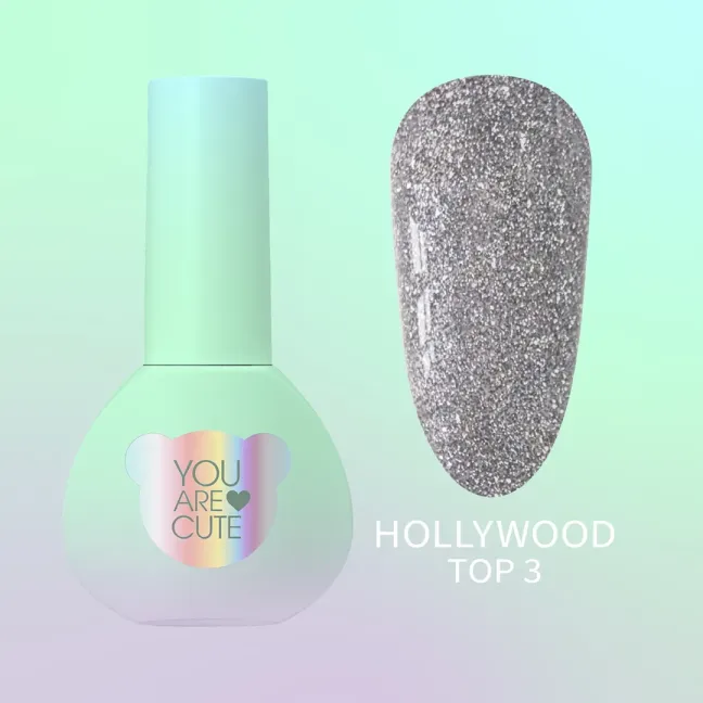 TOP HOLLYWOOD 3 Youarecute 5ml– Finish sigillante grigio flashing senza dispersione