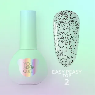 TOP EASY PEASY 2 Youarecute 5ml– Finish sigillante flakes nero senza dispersione