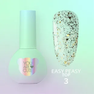 TOP EASY PEASY 3 Youarecute 5ml– Finish sigillante flakes oro senza dispersione