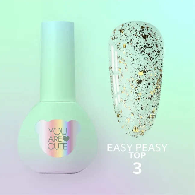 TOP EASY PEASY 3 Youarecute 5ml– Finish sigillante flakes oro senza dispersione