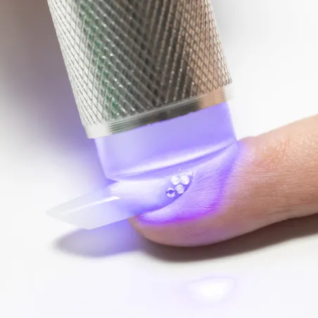 Mini torcia nails con siliconeper stamping, lampada portatile 9 LEDuv