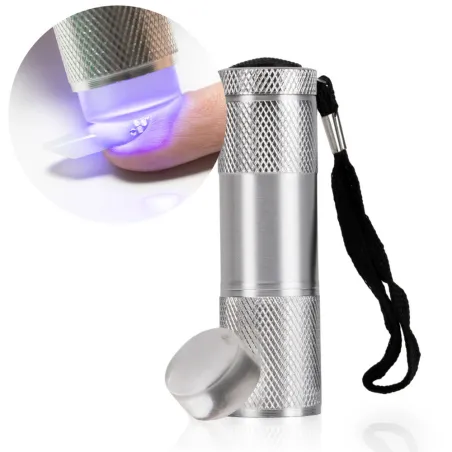 Mini torcia nails con siliconeper stamping, lampada portatile 9 LEDuv
