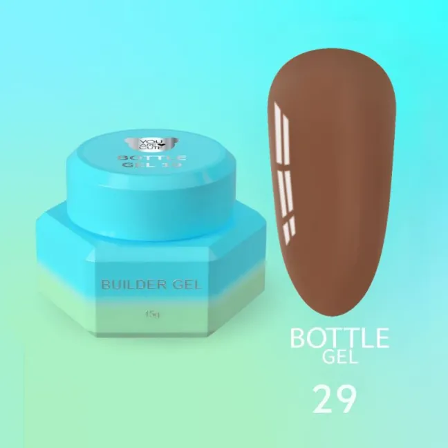 BOTTLE GEL 29 YouAreCute 15ml – Acrygel liquido marrone builder per Rinforzo e allungamento