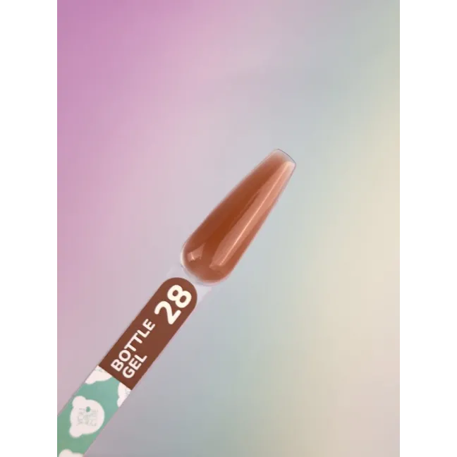 BOTTLE GEL 28 YouAreCute 15ml – Acrygel liquido marrone builder per Rinforzo e allungamento