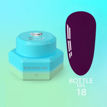 BOTTLE GEL 18 YouAreCute 15ml – Acrygel liquido rougenoir builder per Rinforzo e allungamento