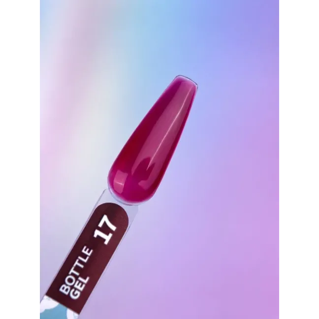 BOTTLE GEL 17 YouAreCute 15ml – Acrygel liquido bordeaux builder per Rinforzo e allungamento